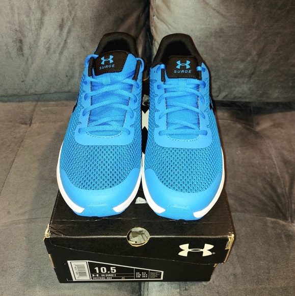 NEW UNDER ARMOUR SURGE 2 BLUE LIGHT-WEIGHT RUNNING / TRAINING SNEAKERS SIZE 12.5 - Picture 4 of 14